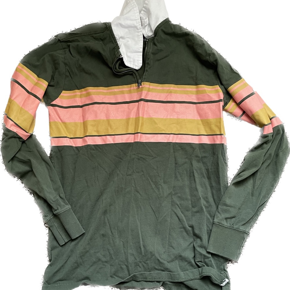 Urban Outfitters, Men’s Long sleeve stripped Polo, Medium, Worn good condition